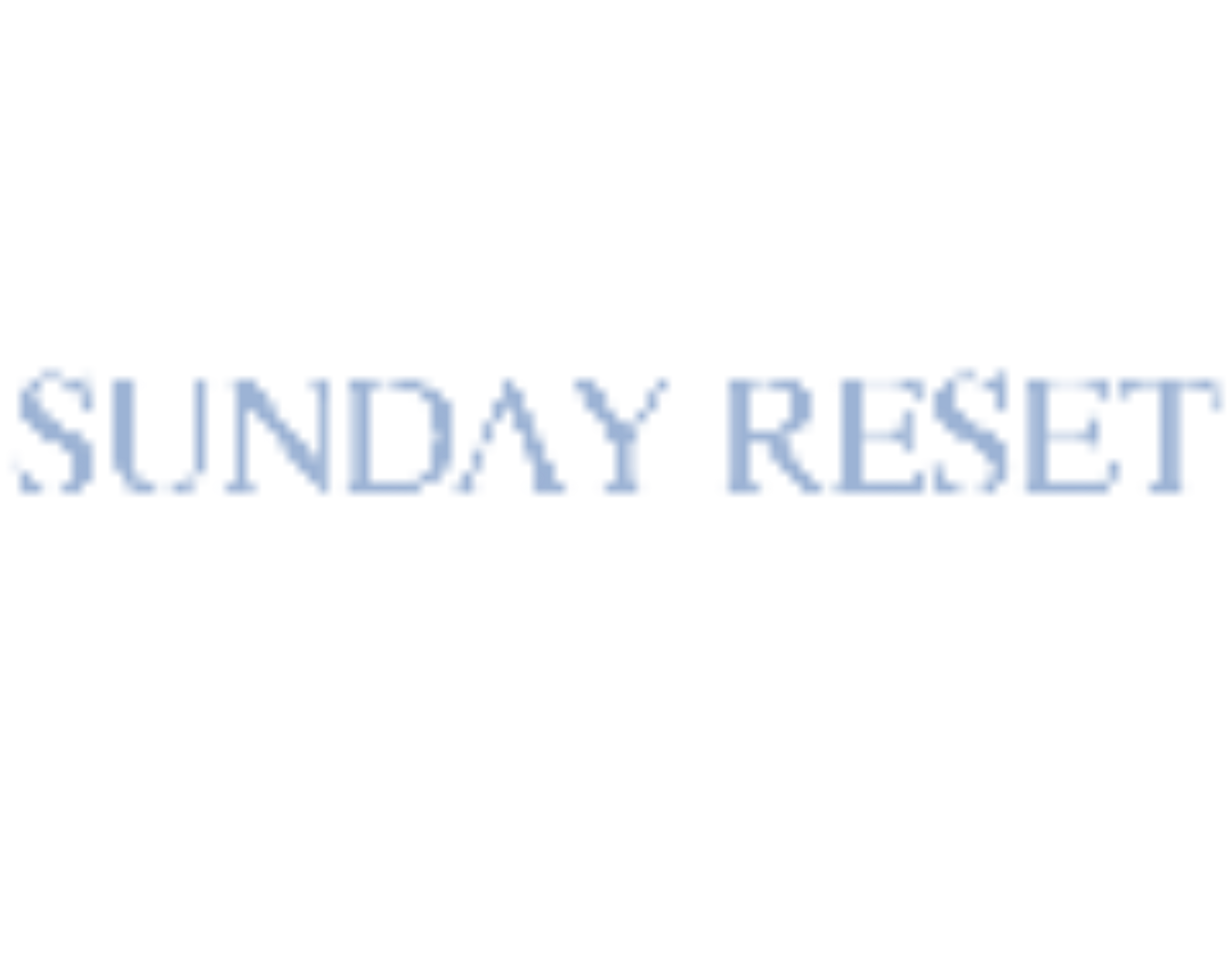 Sunday Reset